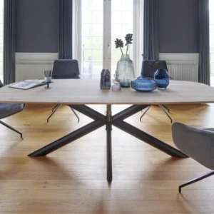 Esstisch Daytona Eiche massiv oval - Empinio24 - Wildeiche bianco - 200x100 cm -