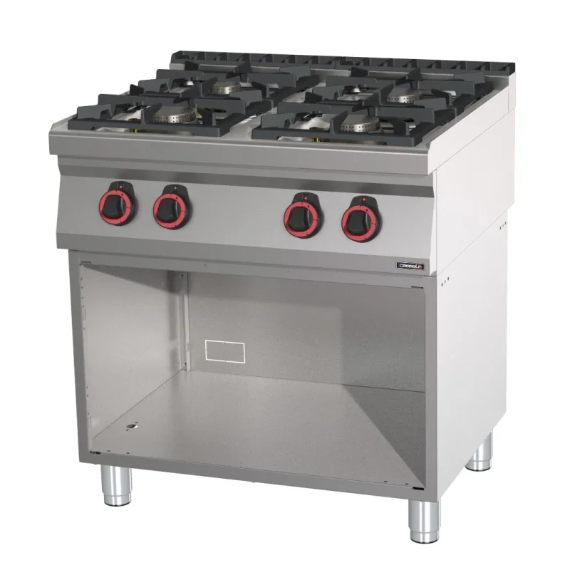Casselin Gasherd mit 4 Kochstellen und Unterbau HP 80 - Linie 700