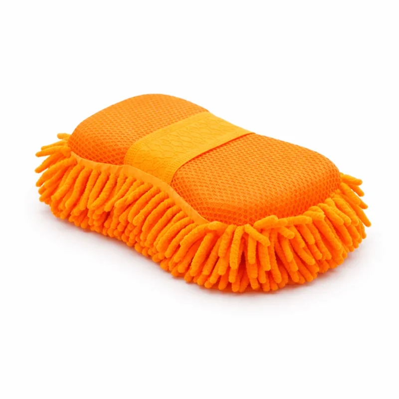 Glossio Glossio Auto Microvezel Spons - Autospons met Vuilfilter voor Streeploos Wassen en Reinigen - Oranje NORGOS 1