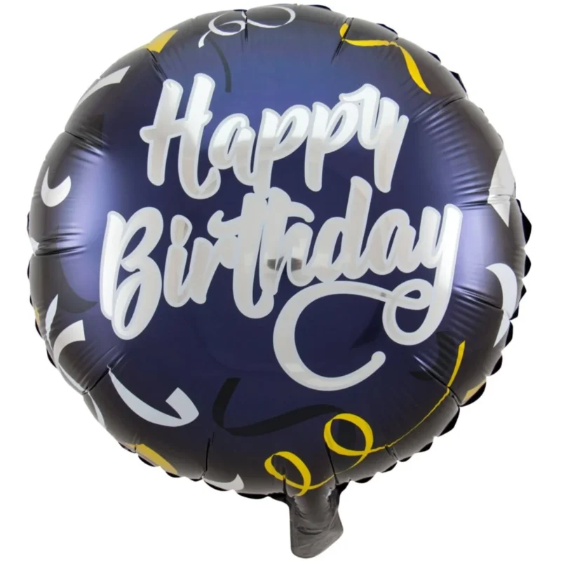 Happy Birthday Stijlvol Feest Folieballon - 45cm van Folat koop je bij Partywinkel
