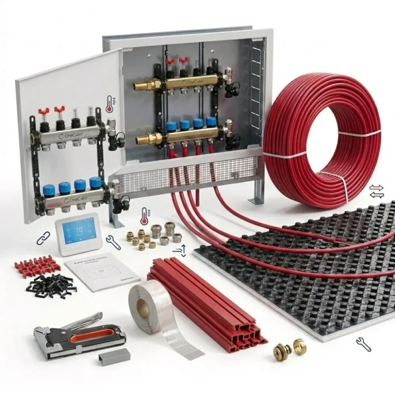 onecalor kit riscaldamento a pavimento onecalor per impianti civili 60 m pannello bugnato 10 25 mm