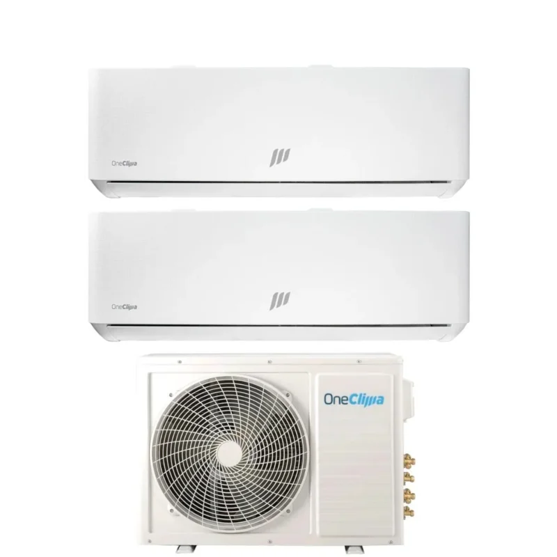 oneclima condizionatore dual split oneclima ultra 1212 con mlt18x2y24 r 32 wi fi integrato pannello telato