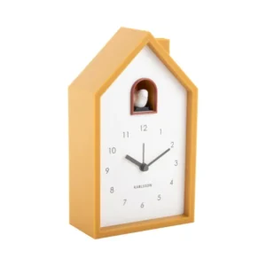Karlsson Kuckucksuhr Wecker MODERN CUCKOO ochre yellow | 6x12x20 cm - Sir Henrys