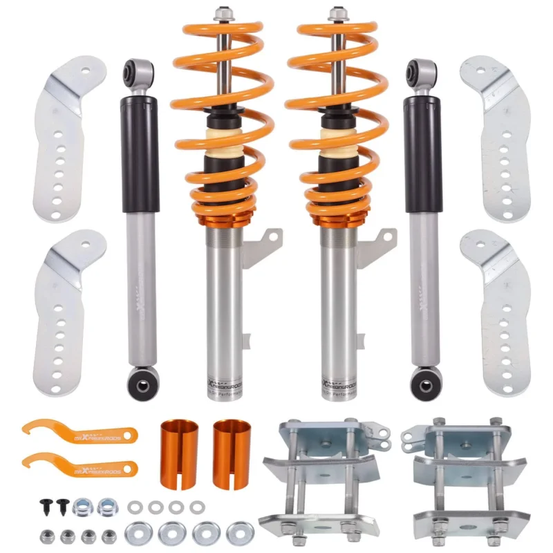 Neu Coilover Dämpfer kompatibel für VW Caddy MK3 MK4 kompatibel für FWD 2004-2020 Tieferlegung 0-25mm
