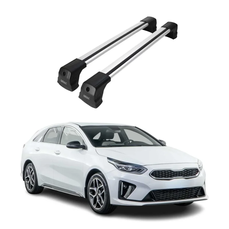 Dachträger Gepäckträger für Kia Ceed III Schrägheck 2019-2026 Aluminium Grau 2x