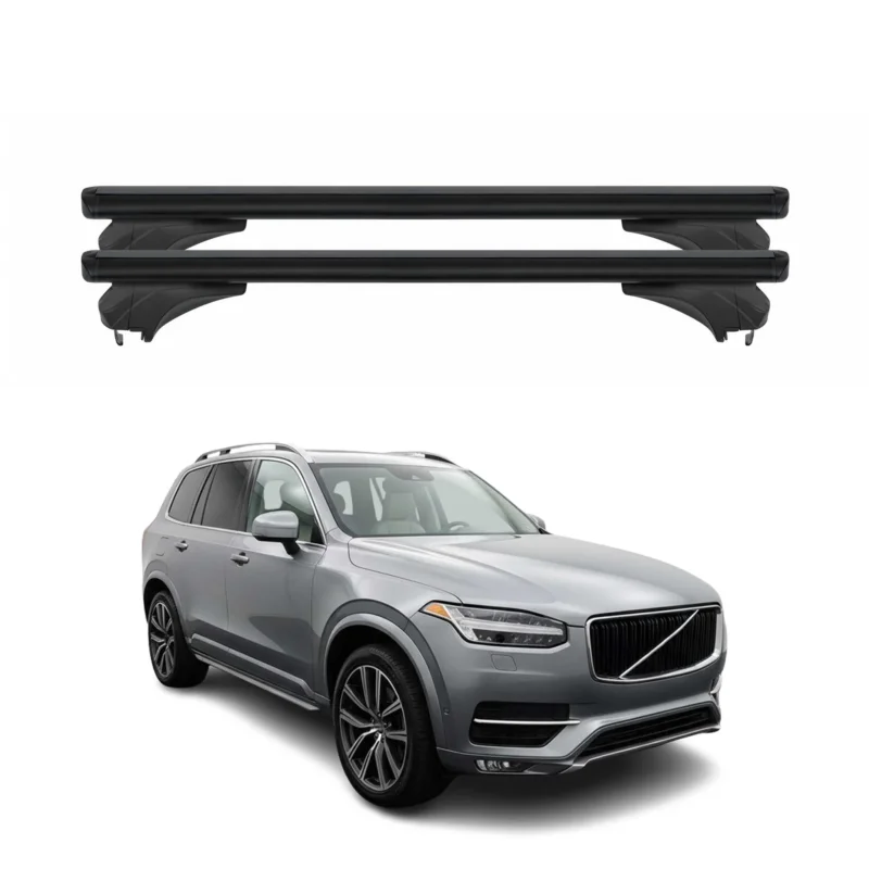 Menabo Dachträger Grundtäger für Volvo XC90 2015-2019 Pre-FL Alu Schwarz 2 tlg