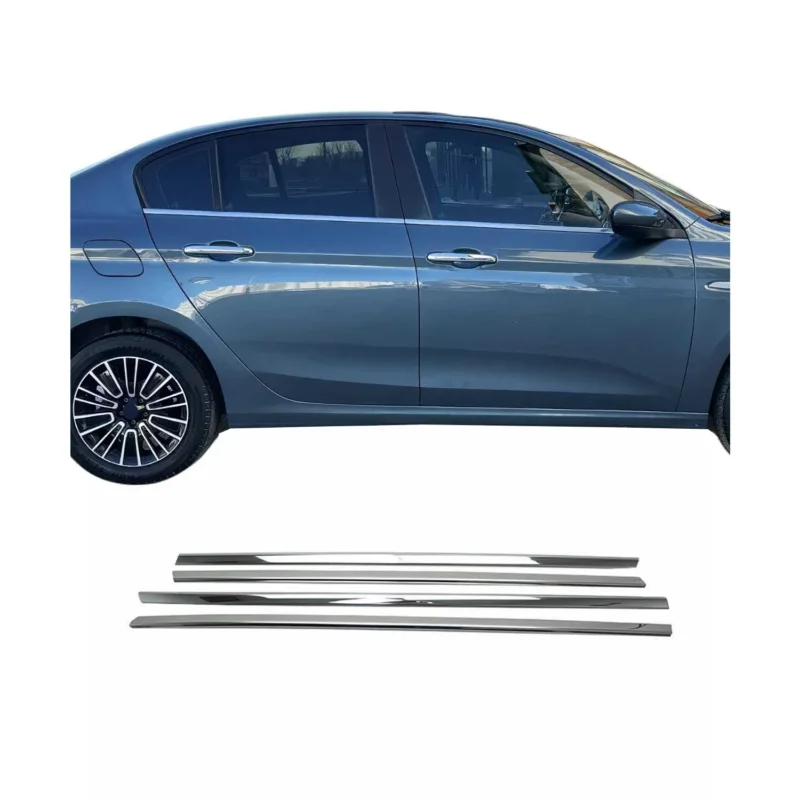 Fensterleisten Zierleisten für Fiat Tipo 2015-2026 Edelstahl Chrom 4tlg