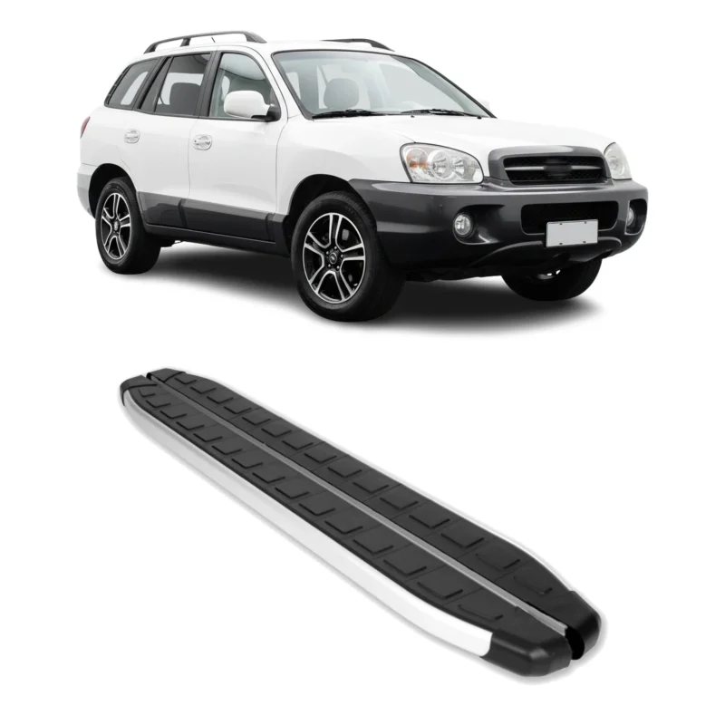 Seitenbretter Trittbretter für Hyundai Santa Fe I 2001-2006 Aluminium Schwarz