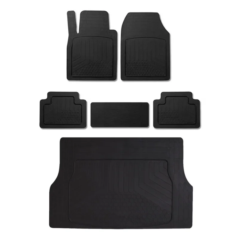 Gummimatten & Kofferraumwanne Set für Volvo XC60 Antirutsch Universal Schwarz