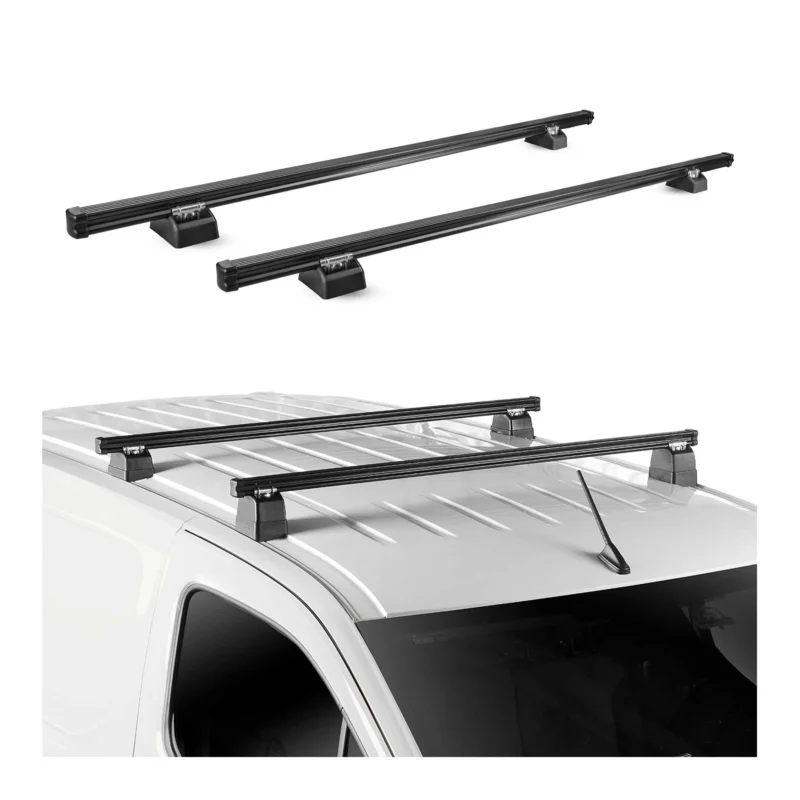 Dachträger für VW Transporter T6 2015-2024 H1 2-Träger Stahl Schwarz