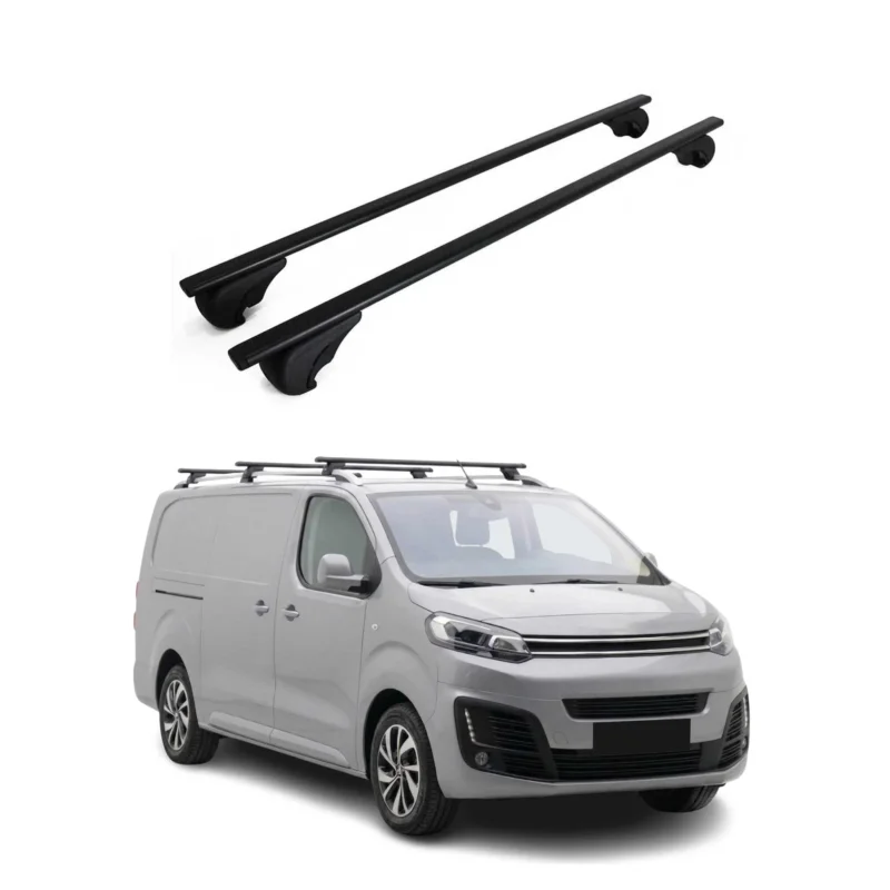 Dachträger Grundträger für Citroen Jumpy 2016-2026 Stahl Schwarz 2tlg