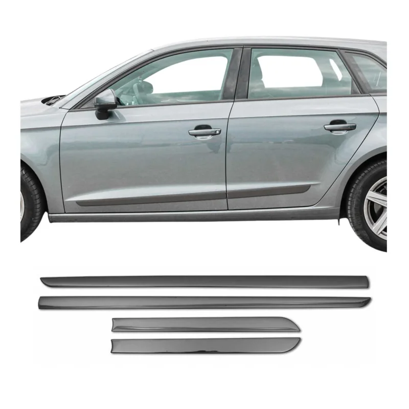 Türschutzleiste Seitentürleiste für Togg T10X T10F 2023-2026 Chrom Dunkel 4x