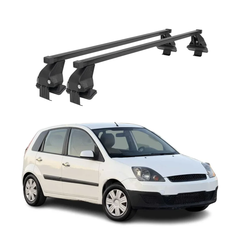 Menabo Dachträger Grundtäger für Ford Fiesta 2002-2008 3tür 50kg Stahl Schwarz