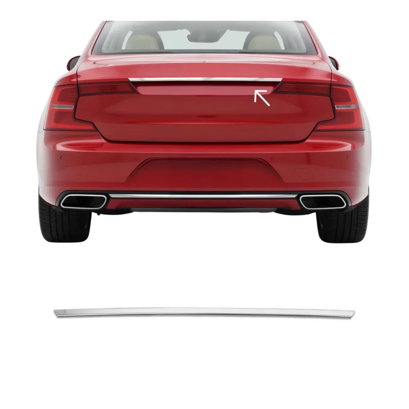 Kofferraumleiste Heckklappe Leiste für Volvo S90 2016-2020 Limo Edelstahl Chrom