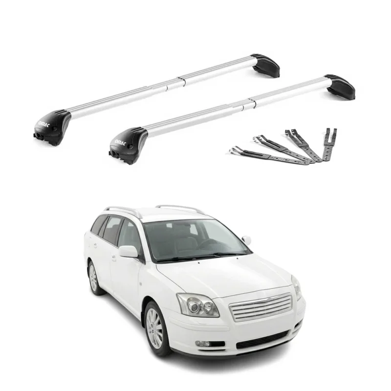 Dachträger Grundtäger für Toyota Avensis I II Kombi 1997-2008 Alu Grau 2x ABE