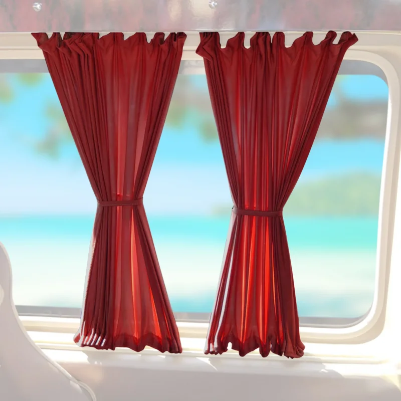 Sonnenschutz Gardinen MAß Vorhänge für Ford Transit 2003-2014 Langer Rot 10x