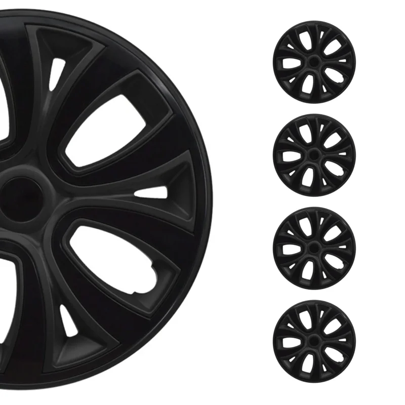 4x Radblenden Radkappen Radzierblenden 16" Zoll Schwarz Matt