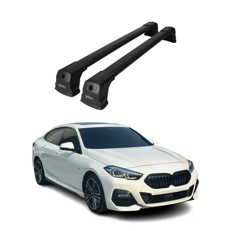 Dachträger Gepäckträger für BMW 1er F40 2019-24 Grundträger Aluminium Schwarz 2x