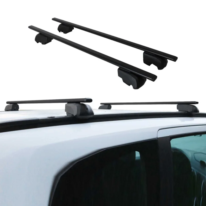 Dachträger Grundträger für VW Passat B8 2014-2019 75kg Stahl Schwarz 2 tlg