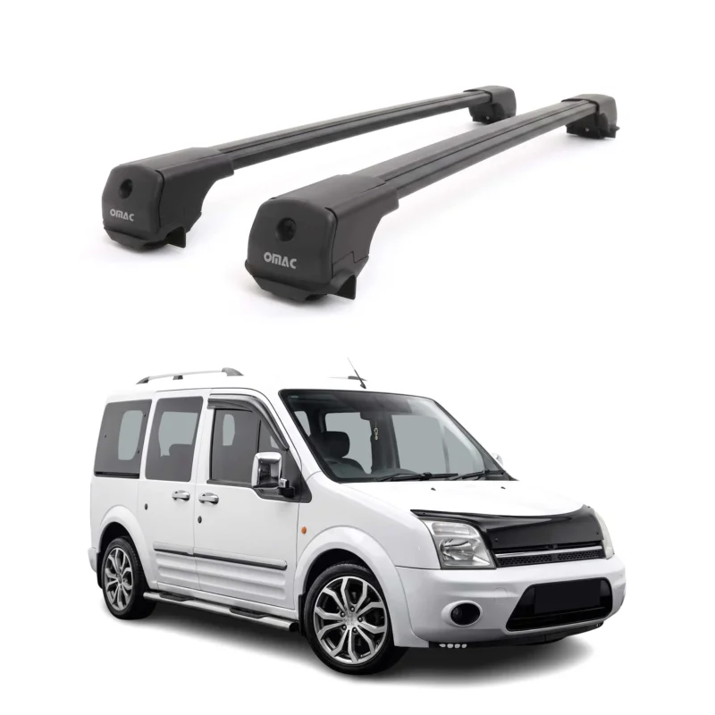 Dachträger Grundträger für Ford Tourneo Connect I 2003-2013 Aluminium Schwarz 2x