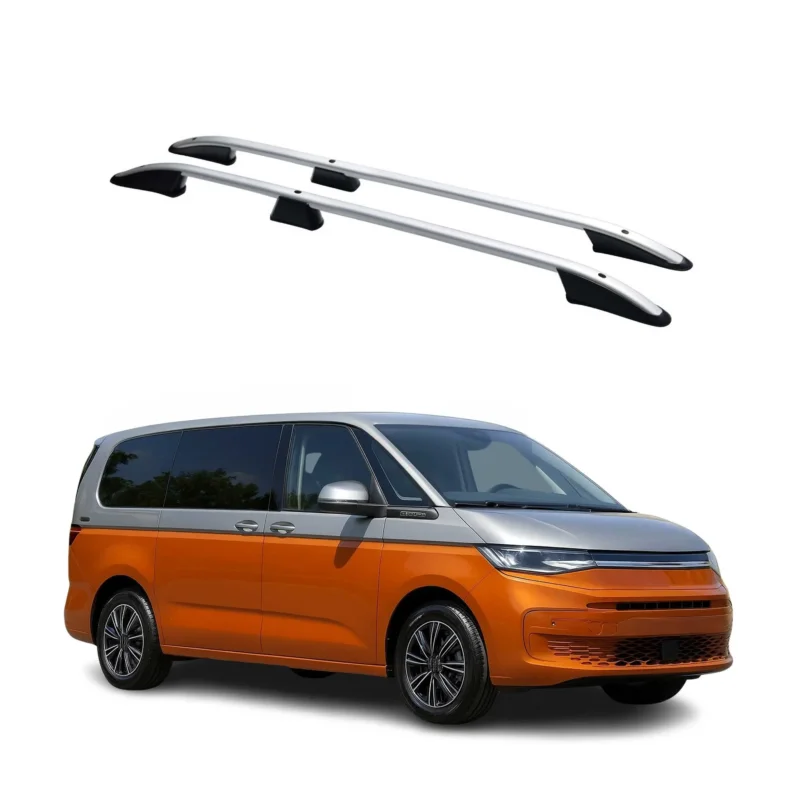 Dachreling Relingträger für VW T7 Multivan 2021-2026 Aluminium Silber 2 tlg