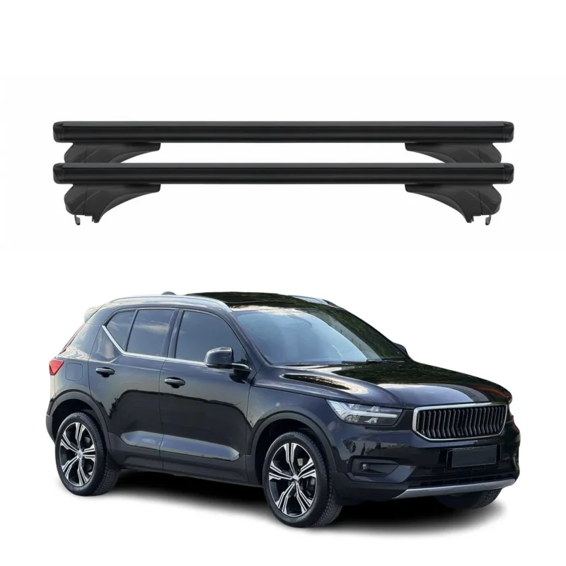 Menabo Dachträger Grundtäger für Volvo XC40 2018-2026 Aluminium Schwarz 2 tlg