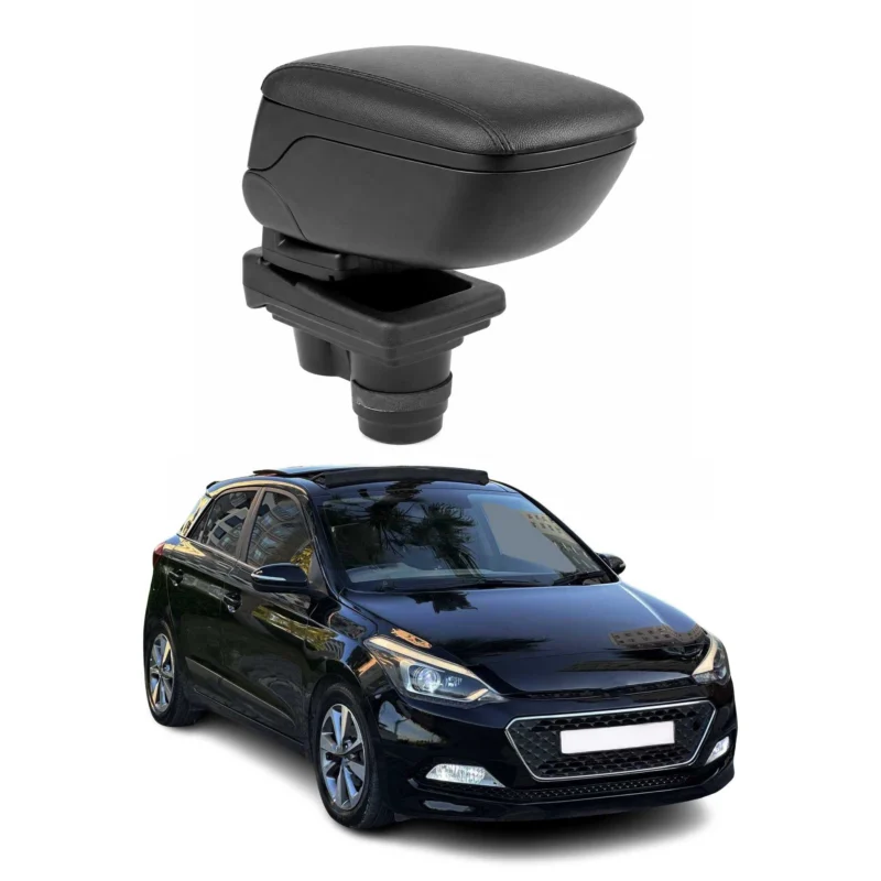 Mittelarmlehne Armlehne für Hyundai i20 2 GB 2014-2020 PU-Leder ABS Schwarz