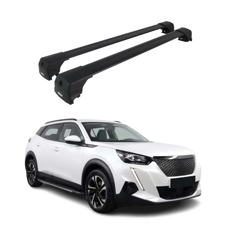 Dachträger Gepäckträger für Peugeot 2008 2019-2026 ABE Aluminium Schwarz