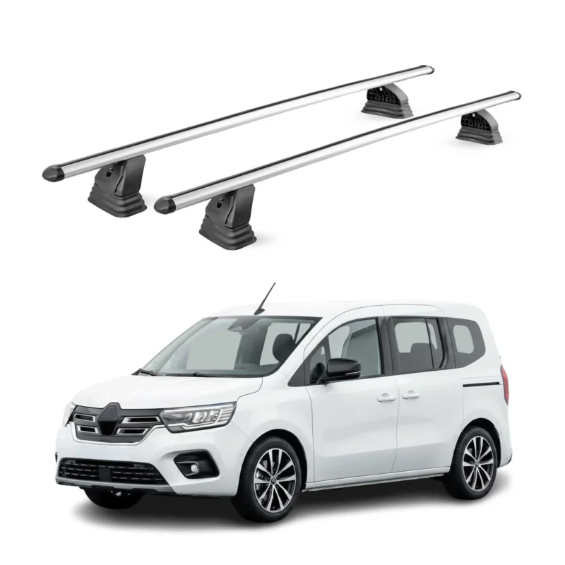 Alu Dachträger für Renault Kangoo III 2021-2026 TÜV T-Nut 75 kg 2tlg Silber