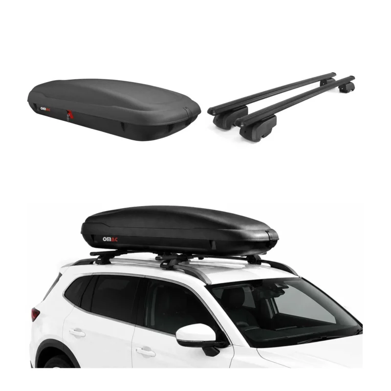 Carbonlook Dachbox 400L + Alu Dachträger Ford Kuga III 2019-2026 Schwarz