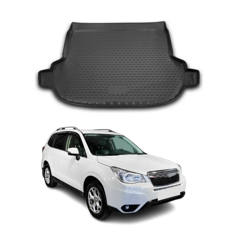 Kofferraummatte Kofferraumwanne für Subaru Forester IV 2013-18 Gummi TPE Schwarz