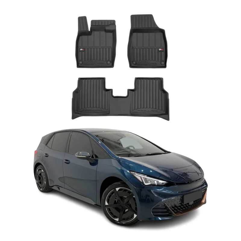 OMAC Gummi Fußmatten für Cupra Born 2021-2026 Premium TPE Automatten Schwarz 4x