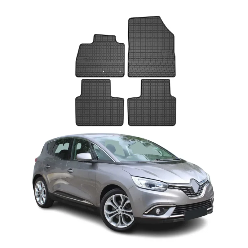 OMAC Gummi Fußmatten für Renault Scenic 2016-2020 Automatten Gummi Schwarz 4tlg