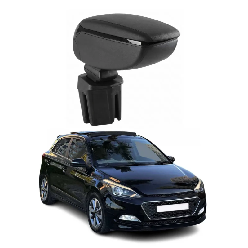 Armlehne Mittelarmlehne Mittelkonsole für Hyundai i20 2015-2020 PU-Leder Schwarz