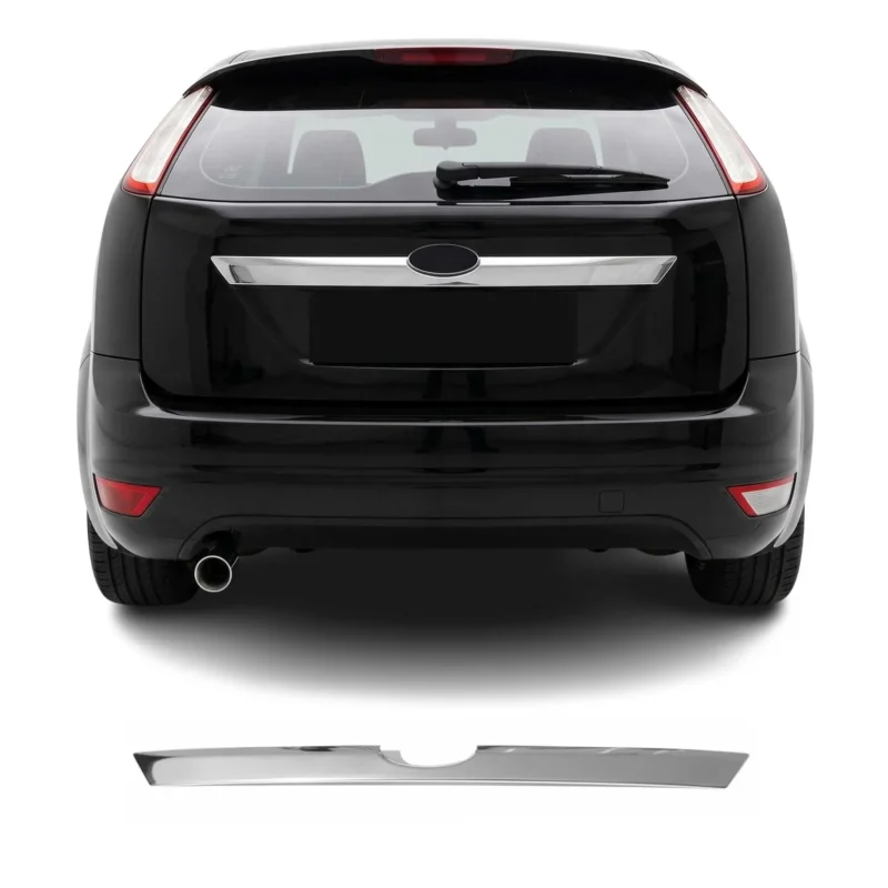 Kofferraumleiste Heckklappe Leiste für Ford Focus 2008-2011 Edelstahl Chrom