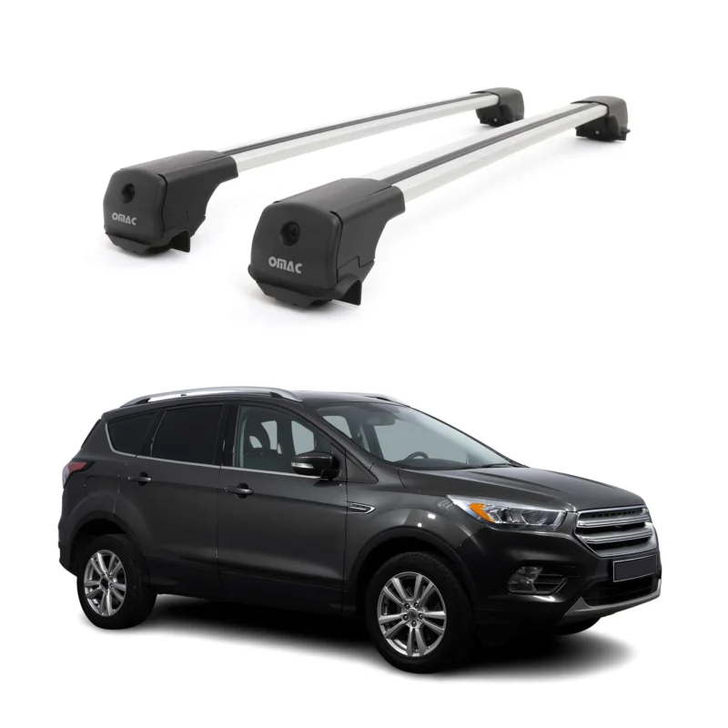 Dachträger Grundträger für Ford Kuga II 2012-2019 Aluminium 75kg Grau 2tlg