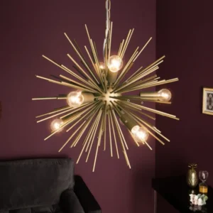 Elegante Hängeleuchte SUNLIGHT 50cm matt gold Hängelampe