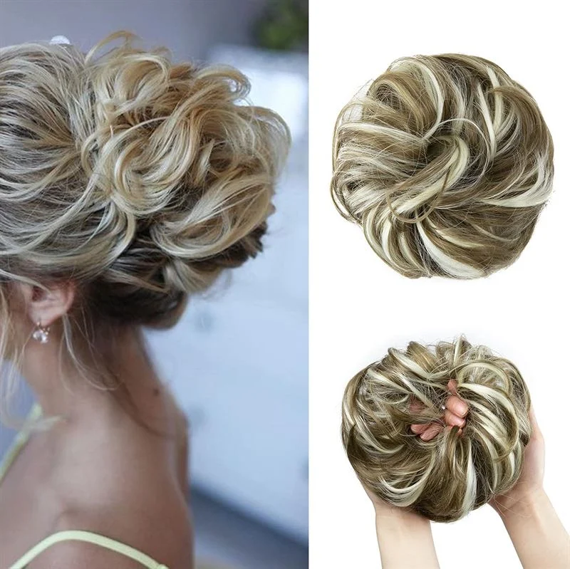 Messy Curly Hair für Dutt #9H613 – Braun/Blond-Mix – Haaraccessoires | Fashiongirl