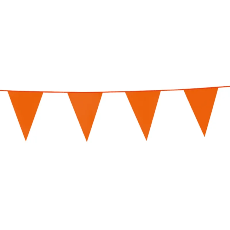 Oranje Slinger 30cm Vlaggen 10m van WeFiesta koop je bij Partywinkel