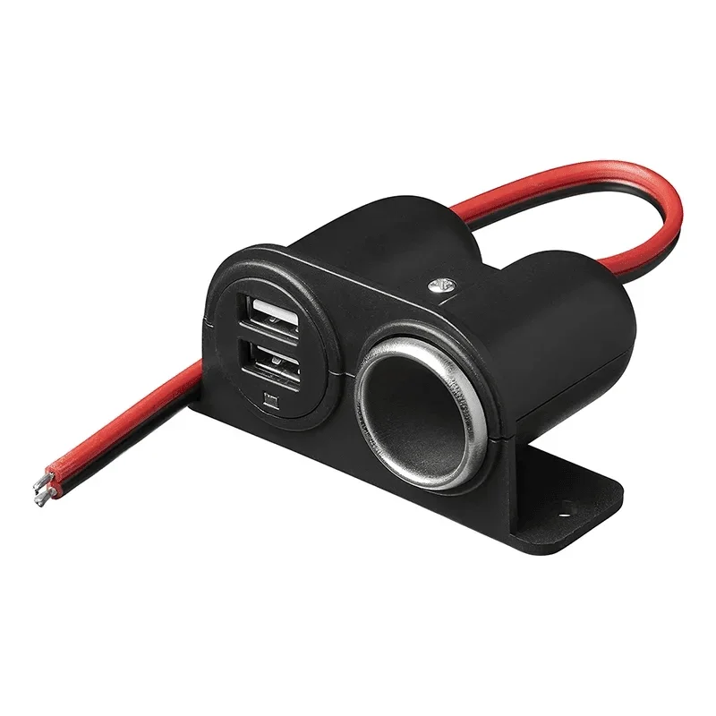 ProPlus ProPlus Opbouw - Sigarettenaanstekerdoos met 2x USB Type A 2100mA - 12V/24V Laadcontactdoos voor Voertuigen PAT Europe 1