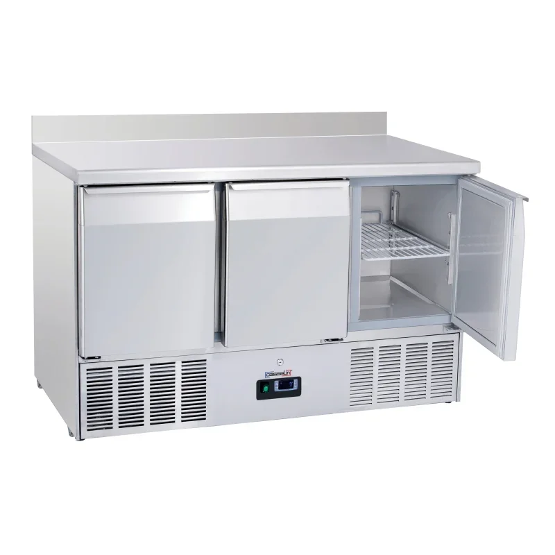 Casselin Saladette mit Aufkantung 3 Türen GN 1/1