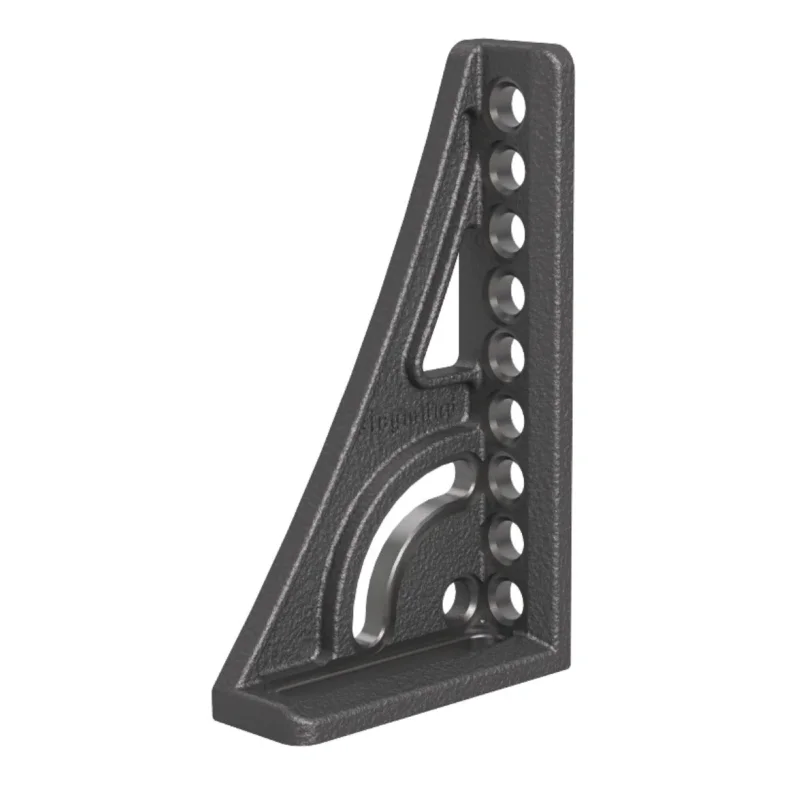 Produktansicht von Siegmund Anschlag- und Spannwinkel 250 G mit Drehwinkel links 145 x 49 x 250 mm Materialstärke 14 mm für System 16