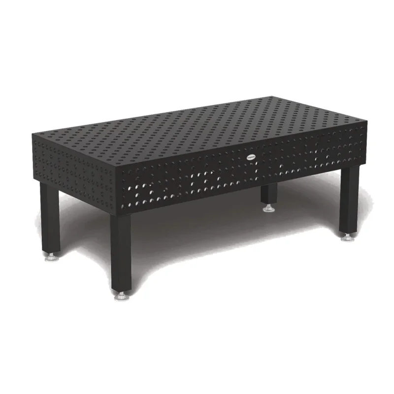 Produktansicht von Siegmund Schweißtisch 2000 x 1000 x 300 mm Professional Extreme 8.8 PLUS System 28 Plasmanitriert, Diagonalraster Höhe 550 mm mit Lenkrolle und Feststellbremse