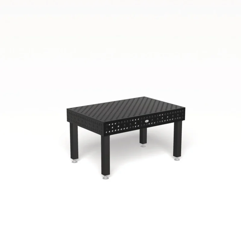 Produktansicht von Siegmund Schweißtisch 1500 x 1000 x 200 mm Professional Extreme 8.7 System 28 Plasmanitriert, Diagonalraster Höhe 650 mm mit Bodenverankerung