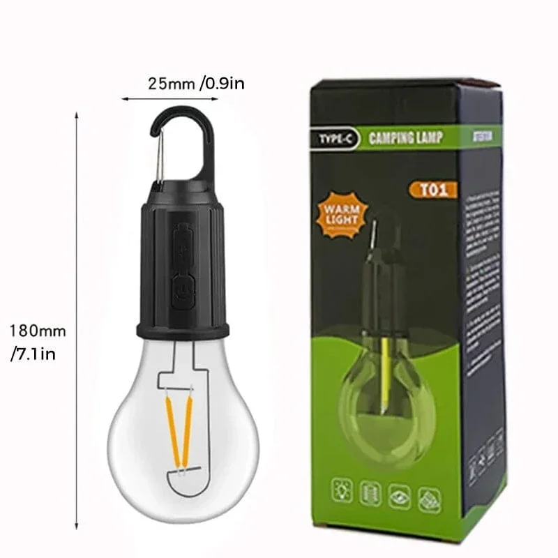 Neue Outdoor Camping Hängende Type-C Lade Retro Glühbirne Licht | Karnz