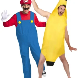 Super Mario™ Paarkostüm mit Banane für Erwachsene