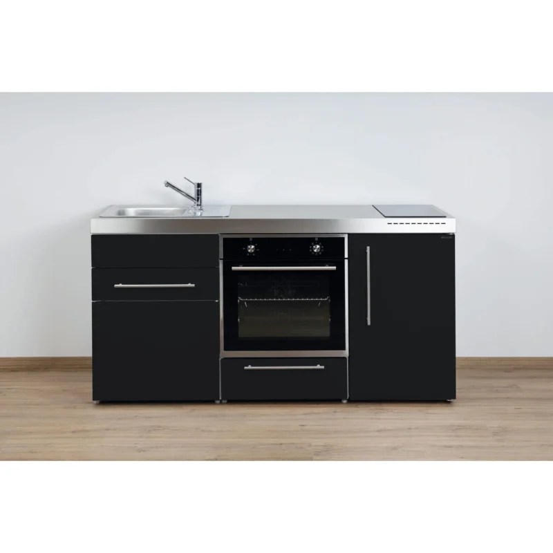 Stengel - Mini-Küche Miniküche Premiumline MPBSM170BOIKFreBliS Schwarz matt