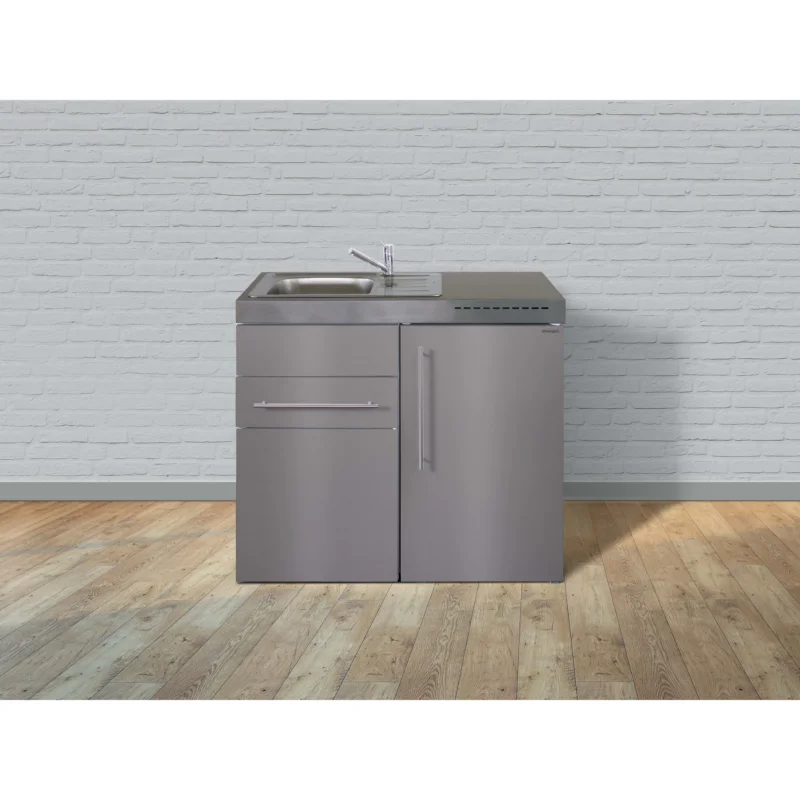 Stengel - Mini-Küche Miniküche Premiumline MPES100SKSKSreBliS Edelstahl